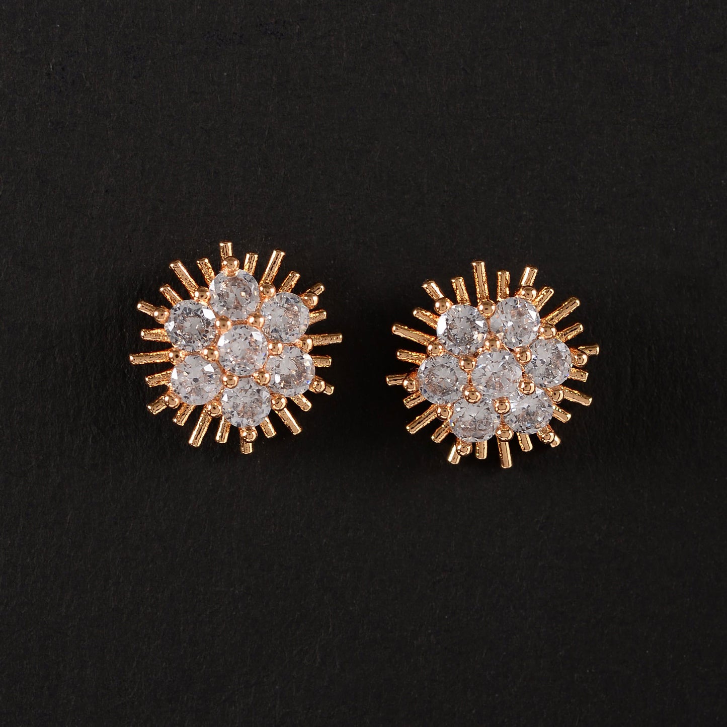 Auriellea- Stone Studded Zirconia Stud Earrings