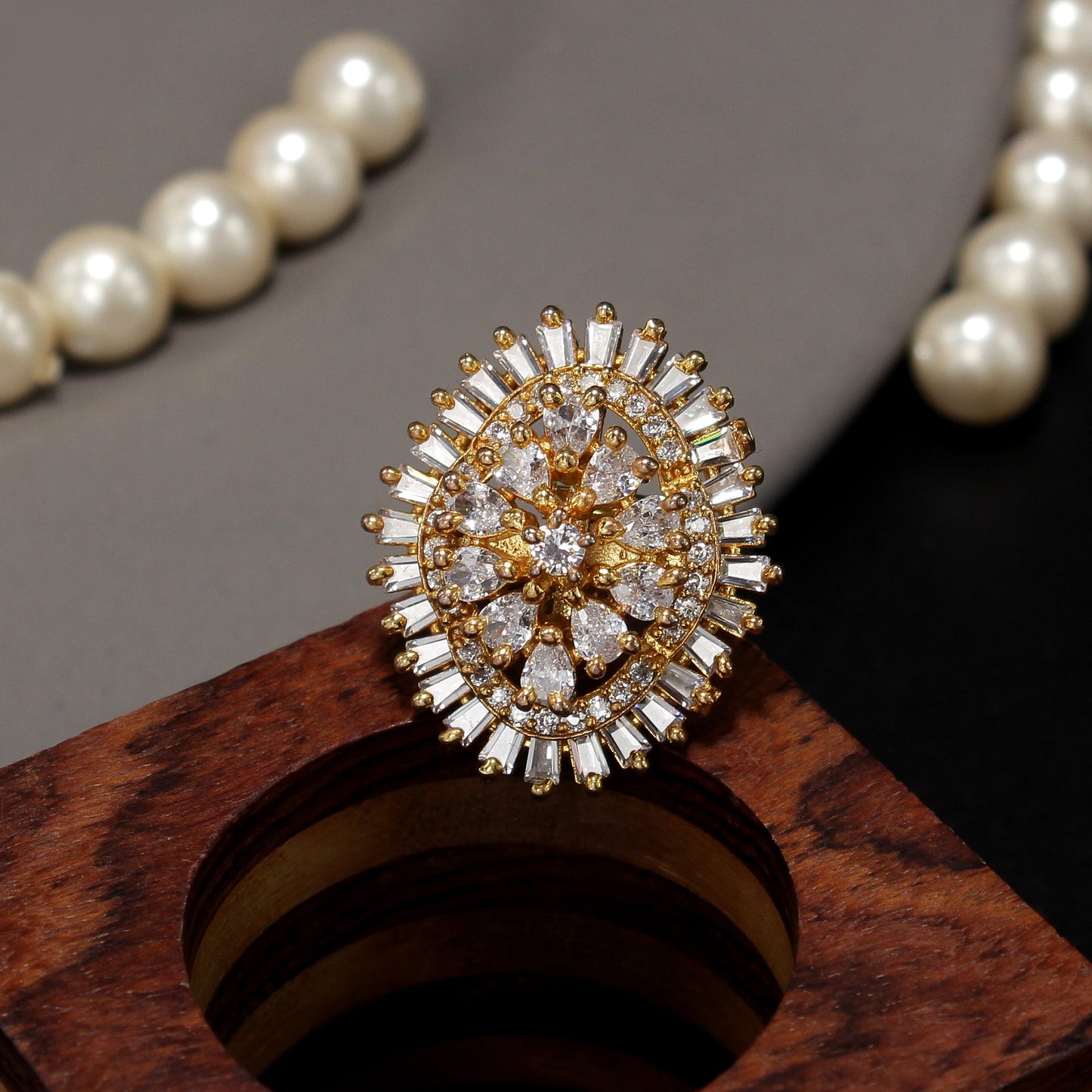 Oliviane- Stone studded Zirconia Ring