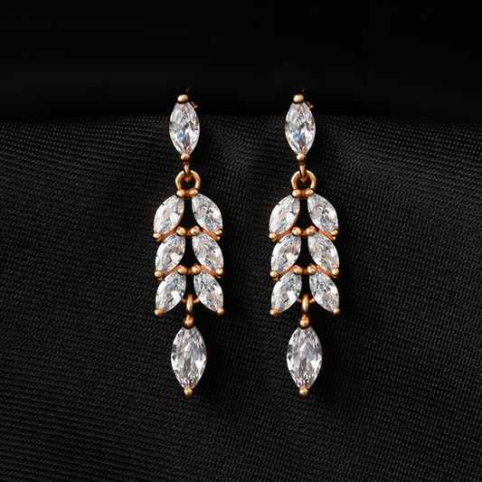 Nightrielle- Stone Studded Zirconia Dangler Earrings