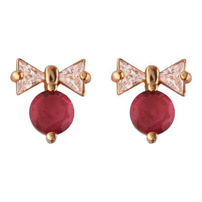 Selaria- Stone Studded Zirconia Stud Earrings