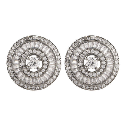 Eclipsea- Stone Studded Zirconia Stud Earrings