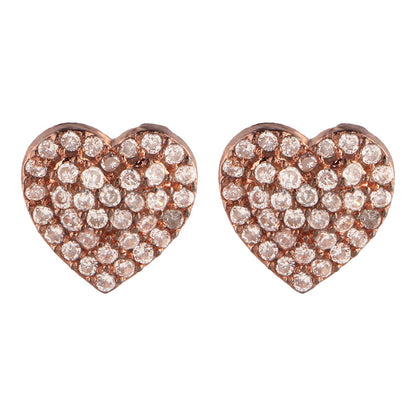 Sunelle- Stone Studded Zirconia Stud Earrings
