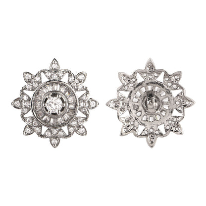 Moonisse- Stone Studded Zirconia Stud Earrings