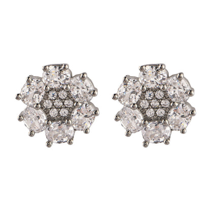 Luristelle- Stone Studded Zirconia Stud Earrings
