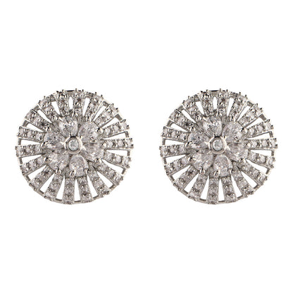 Seluneva- Stone Studded Zirconia Stud Earrings