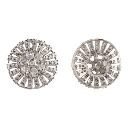 Seluneva- Stone Studded Zirconia Stud Earrings