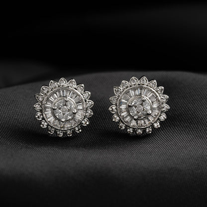 Stariva- Stone Studded Zirconia Stud Earrings