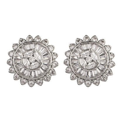 Stariva- Stone Studded Zirconia Stud Earrings