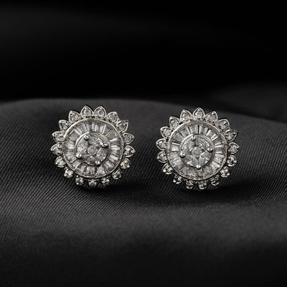 Stariva- Stone Studded Zirconia Stud Earrings