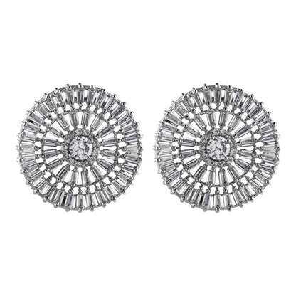 Lunaline- Stone Studded Zirconia Stud Earrings