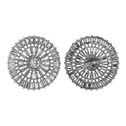 Lunaline- Stone Studded Zirconia Stud Earrings