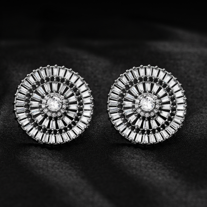Lunaline- Stone Studded Zirconia Stud Earrings