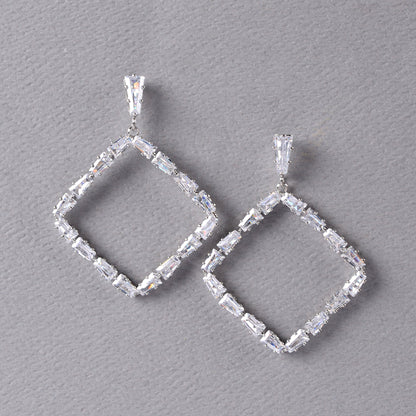 Glowria Star- Stone Studded Zirconia Dangler Earrings