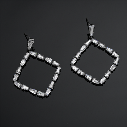 Glowria Star- Stone Studded Zirconia Dangler Earrings