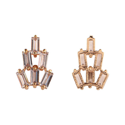 Starlisse- Stone Studded Zirconia Stud Earrings