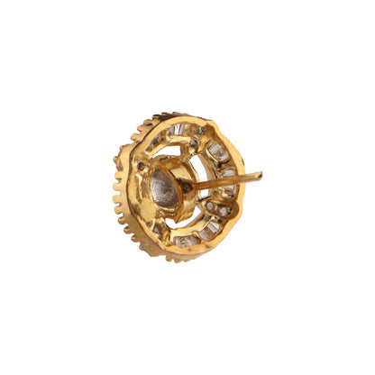 Starina Bloom- Stone Studded Zirconia Stud Earrings