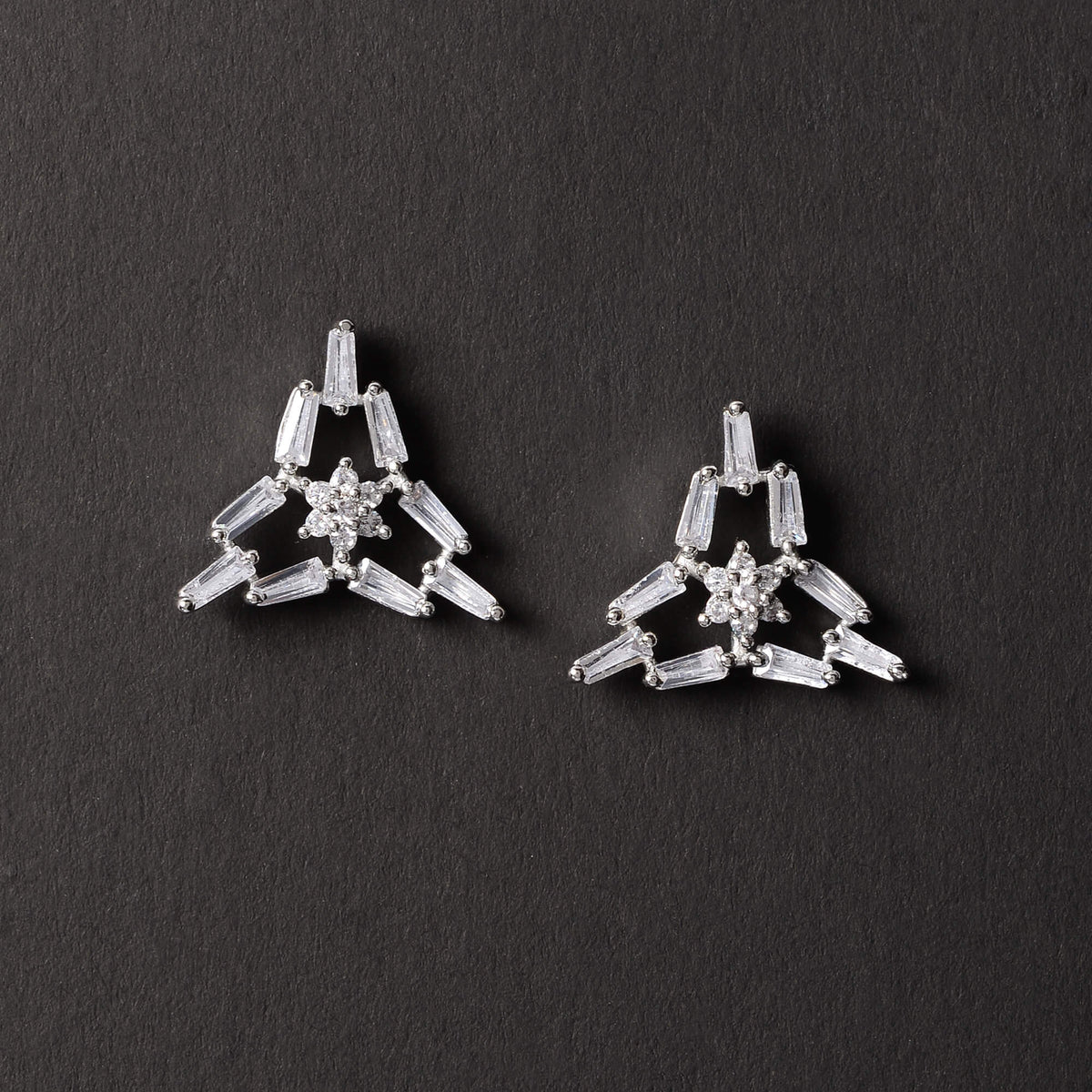 Starlissea- Stone Studded Zirconia Stud Earrings