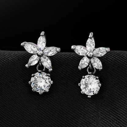Glimmera- Stone Studded Zirconia Stud Earrings