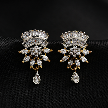 Cosmielle- Stone Studded Zirconia Stud Earrings