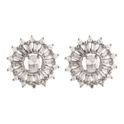 Cosmara- Stone Studded Zirconia Stud Earrings