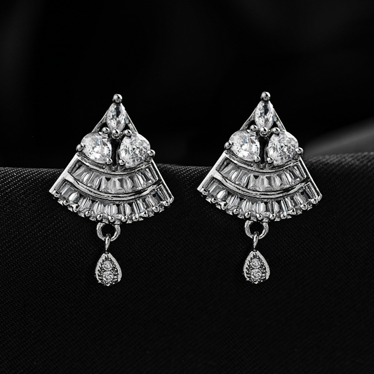 Astraelia- Stone Studded Zirconia Stud Earrings