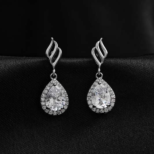 Moonthera- Stone Studded Zirconia Stud Earrings