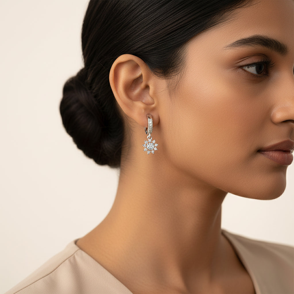 Soléa- Stone studded stud earrings