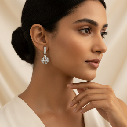 Elara- Stone studded stud earrings