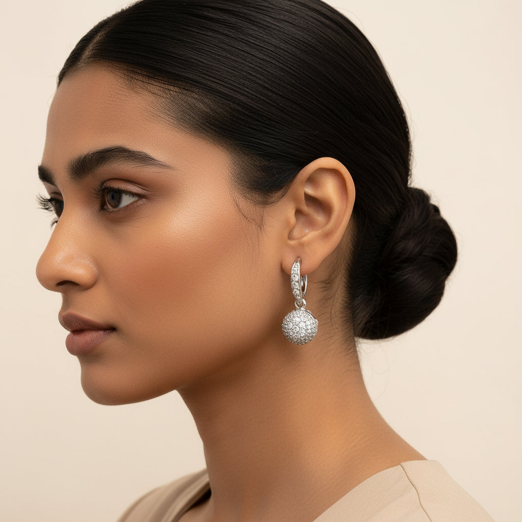Auralis- Stone studded stud earrings