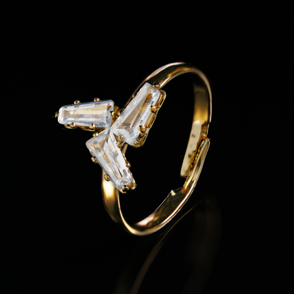 Celestique- Stone studded RoseGold Star Fancy Rings