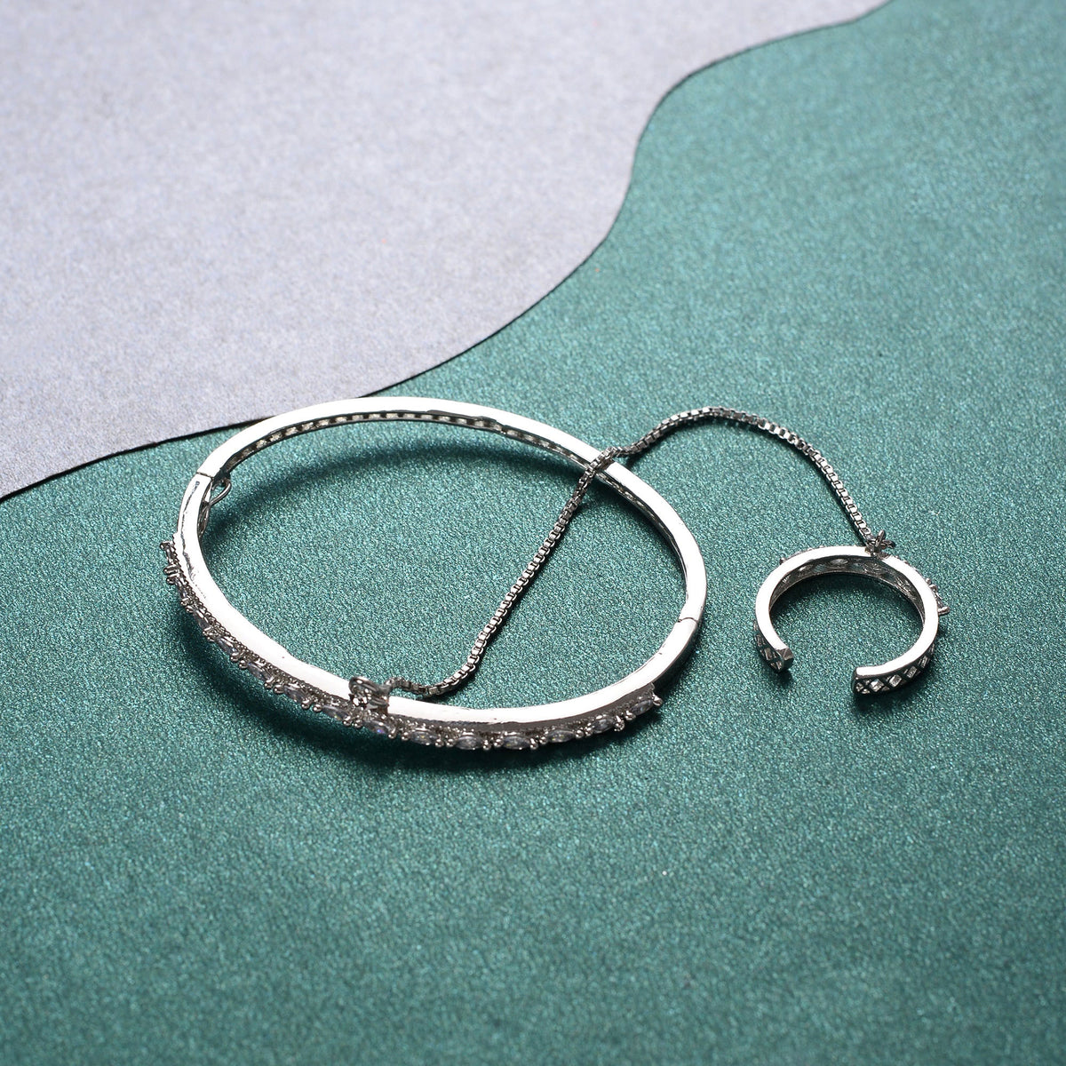 Elarisse- Zirconia Studded Fancy Bracelet