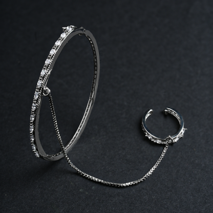 Elarisse- Zirconia Studded Fancy Bracelet