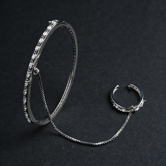 Elarisse- Zirconia Studded Fancy Bracelet