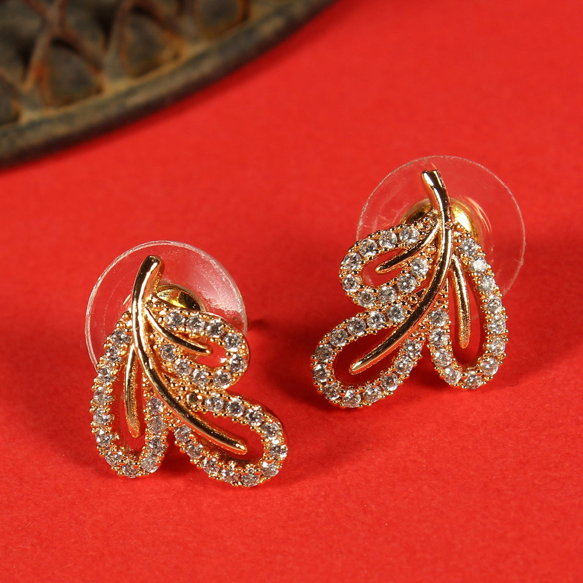 Lunavelle- Stone Studded Zirconia Stud Earrings