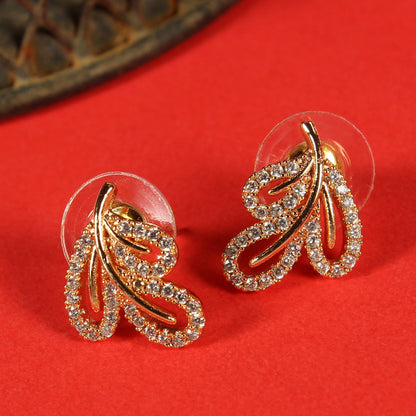Lunavelle- Stone Studded Zirconia Stud Earrings