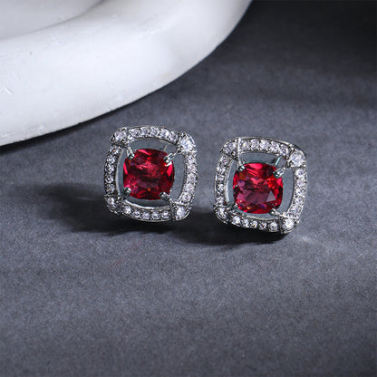 Orbelle- Stone studded stud earrings