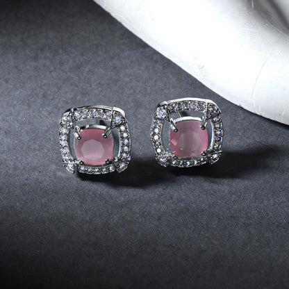 Auralis- Stone studded stud earrings