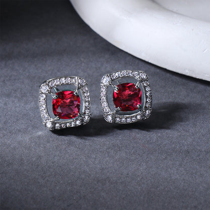Orbelle- Stone studded stud earrings